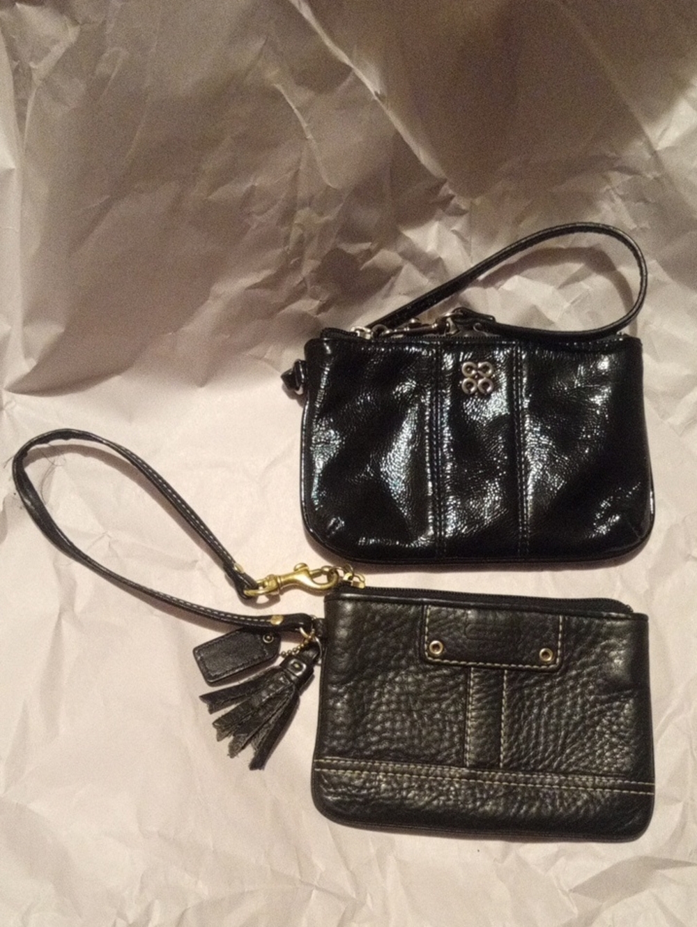 2#Coach Black Leather Wristlet Duo - Stylish Women Bags